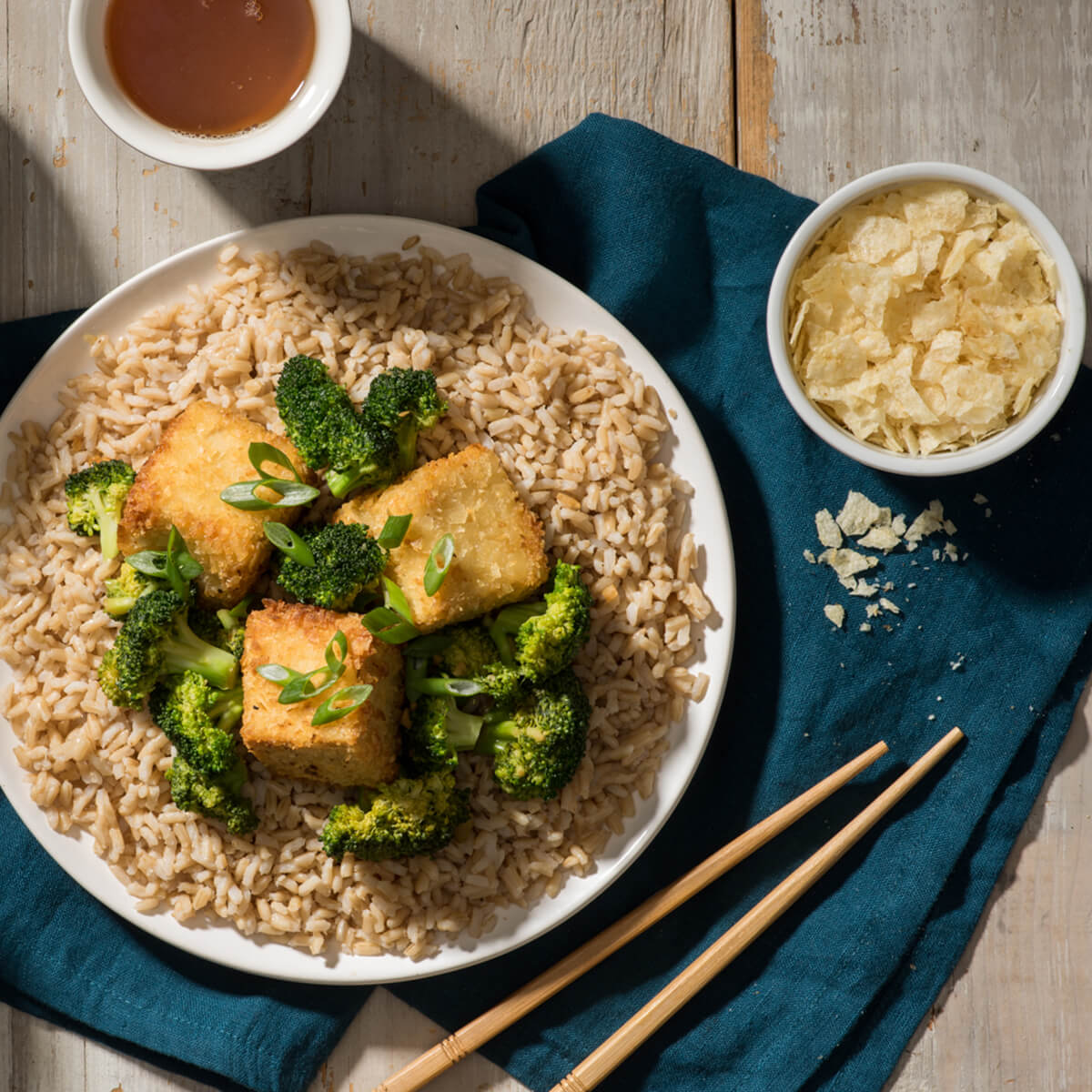 Sauté croustillant sans-gluten au brocoli et tofu