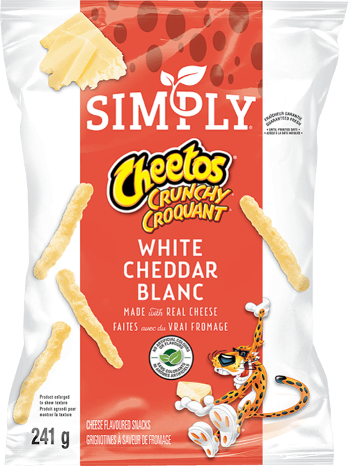 Simply Cheetos White Cheddar Crunchy Cheese Flavored Snacks, 8.5 oz Bag