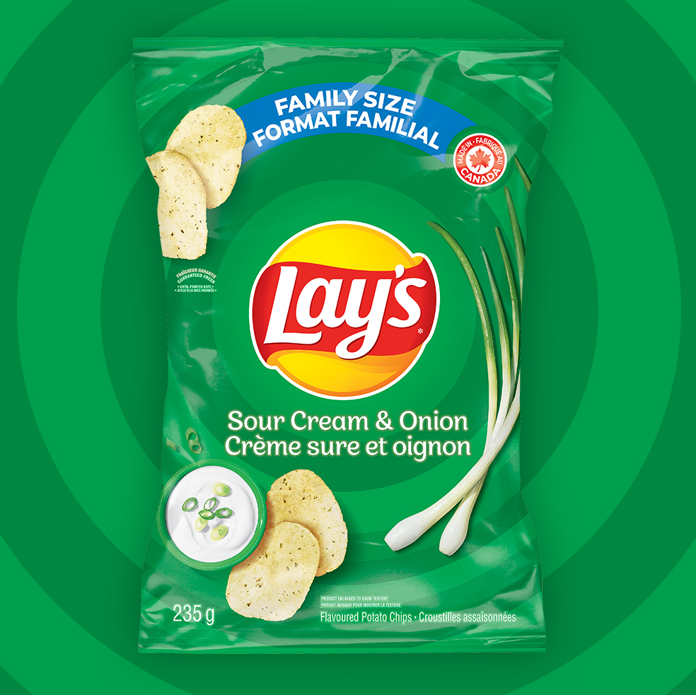 LAY'S Cream & Onion Ridged Flavoured Potato Chips