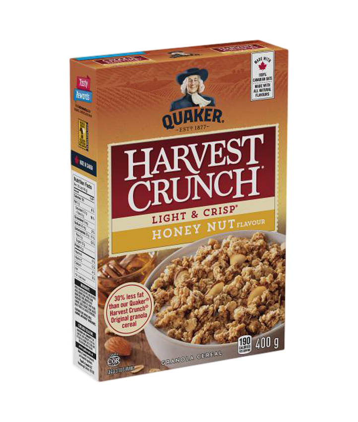 Quaker Harvest Crunch Light & Crisp Cereal Honey Nut 1.2 kg - Voilà Online  Groceries & Offers