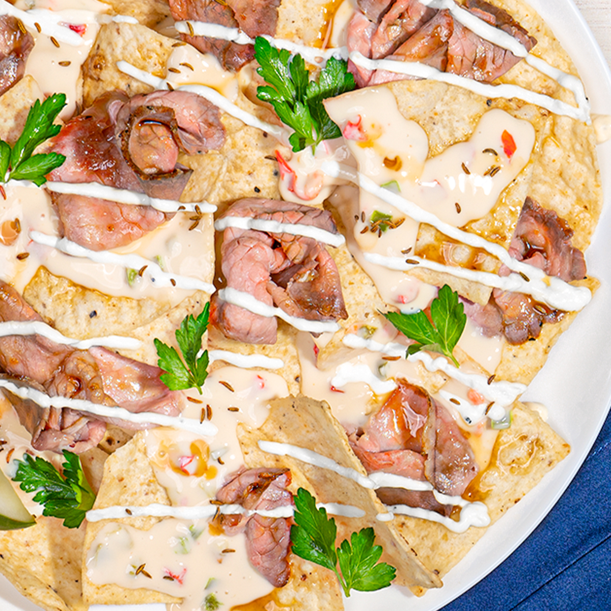 Buffalo Bills Beef on Weck Nachos