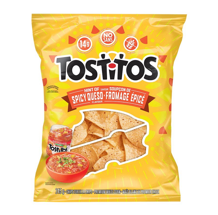 TOSTITOS Hint of Spicy Queso Flavour Tortilla Chips