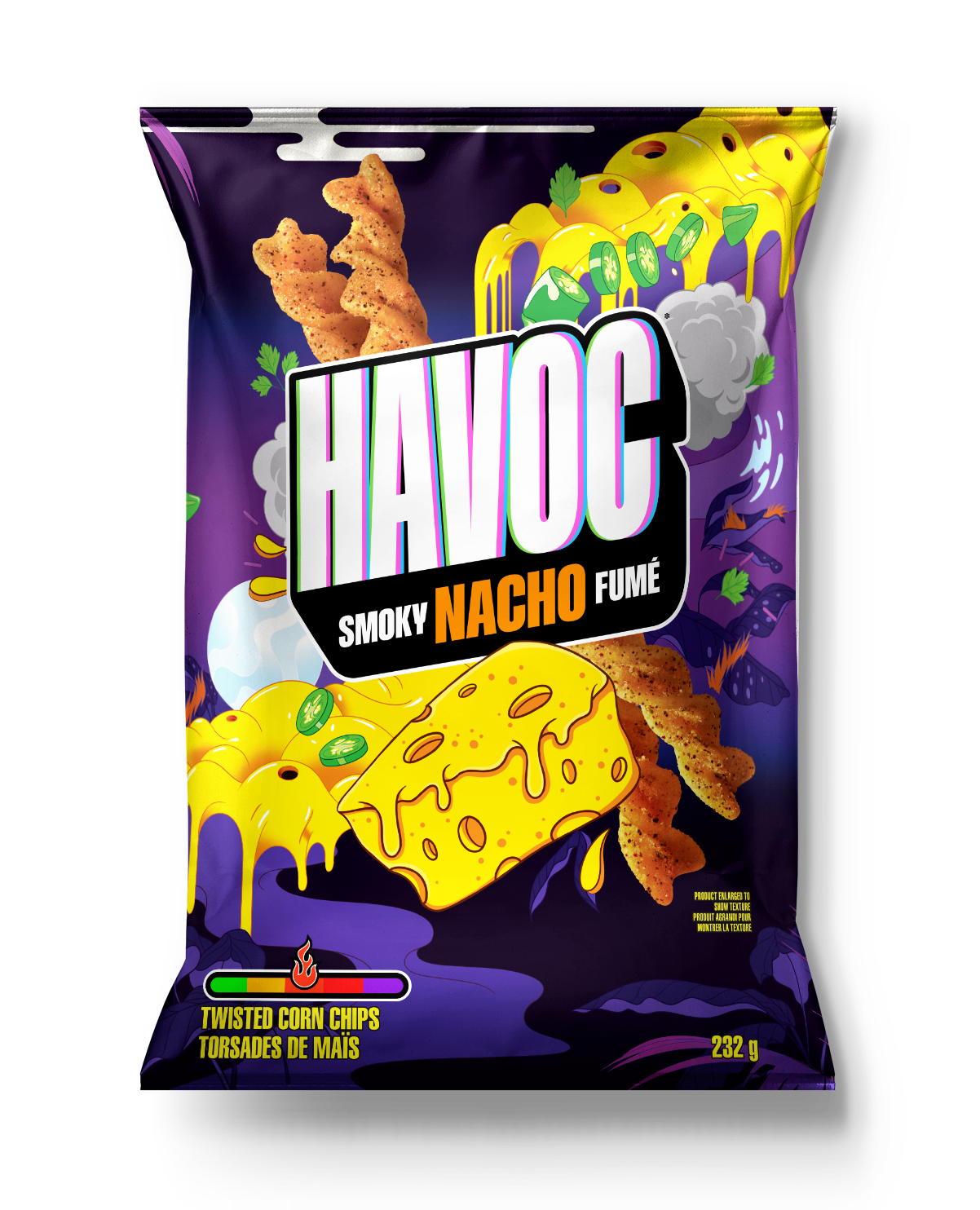 <span>Havoc<sup>TM</sup></span> Smoky Nacho <br> Twisted Corn Chips