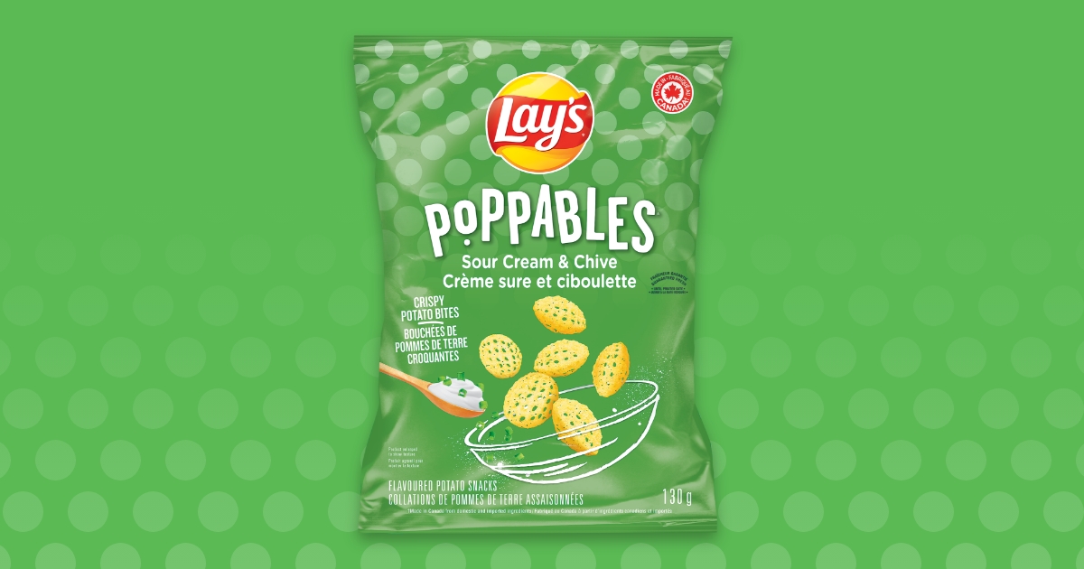 LAY'S POPPABLES Sour Cream & Chive Flavoured Potato Snacks