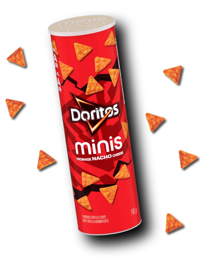 DORITOS<sup>®</sup> <span>Minis chips tortilla aromatisées</span> Fromage nacho