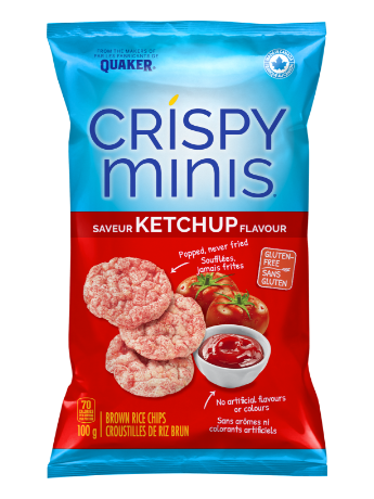 Quaker<sup>®</sup> Croustilles de riz brun Crispy Minis<sup>®</sup> Saveur Ketchup