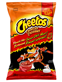 CHEETOS CROQUANT<sup>®</sup> grignotines à saveur de fromage Enflammé Piment Infernal!<sup>®</sup>