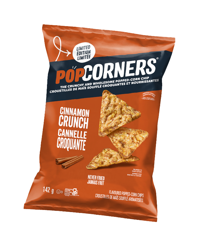 <span>POPCORNERS<sup>®</sup></span> <span>Cinnamon Crunch </span> FLAVOURED POPPED-CORN CHIPS