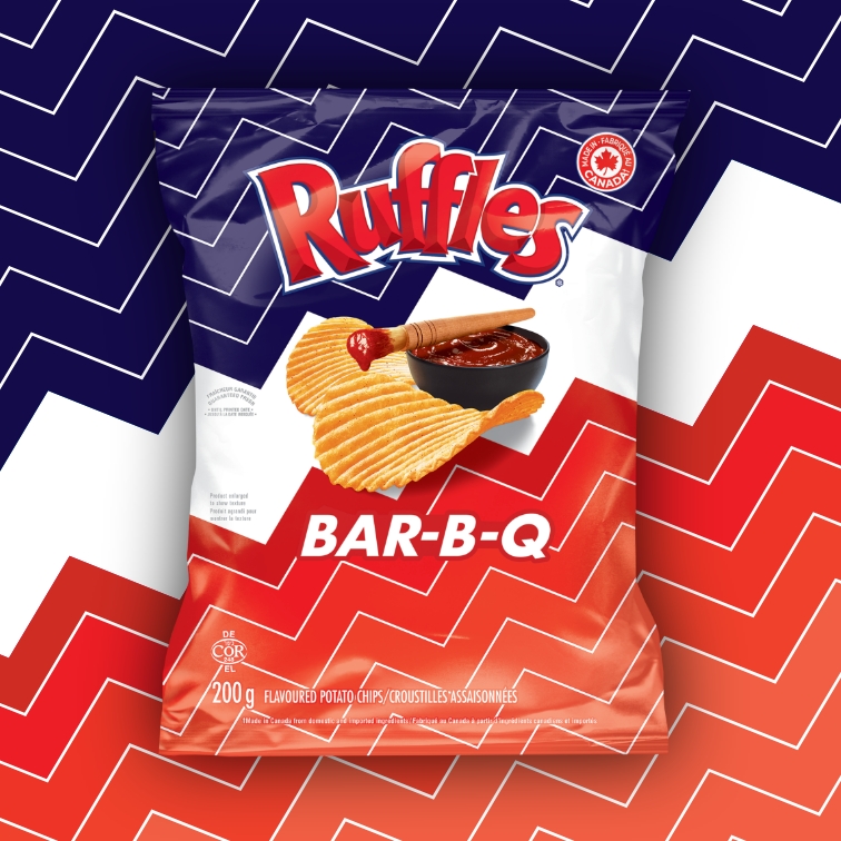 Ruffles - Ruffles Bar-B-Q  Flavoured Potato Chips