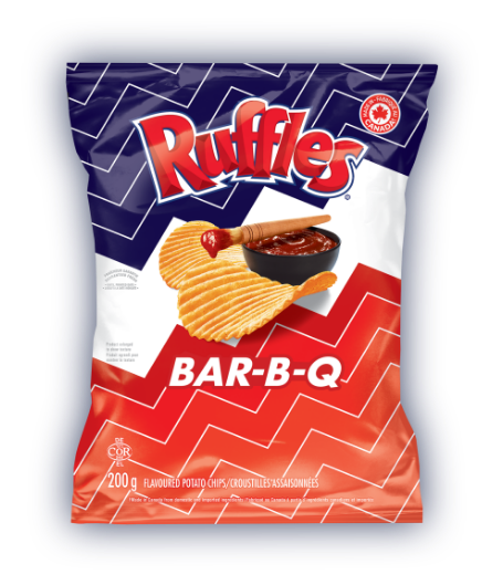 RUFFLES<sup>®</sup> Bar-B-Q  Flavoured Potato Chips