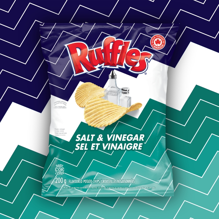 Ruffles - Ruffles Salt & Vinegar Flavoured Potato Chips