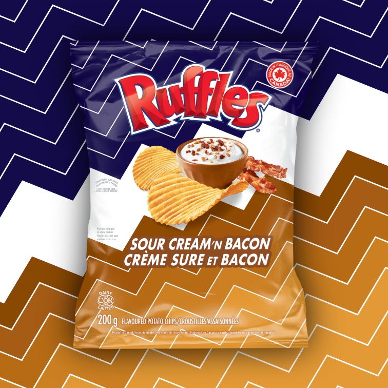 Ruffles - Ruffles Sour Cream 'n Bacon Flavoured Potato Chips