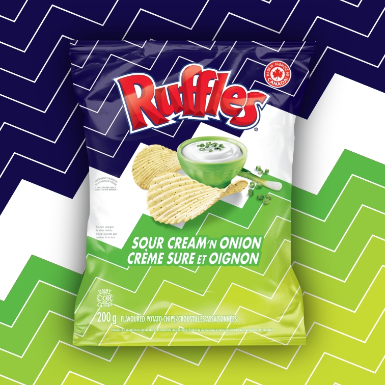  Ruffles - Ruffles Sour Cream 'n Onion Flavoured Potato Chips