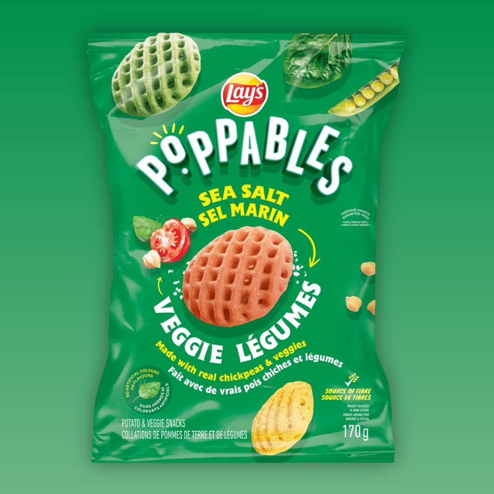 LAY'S POPPABLES<sup>®</sup> collations aux légumes et aux pommes de terre Sel marin